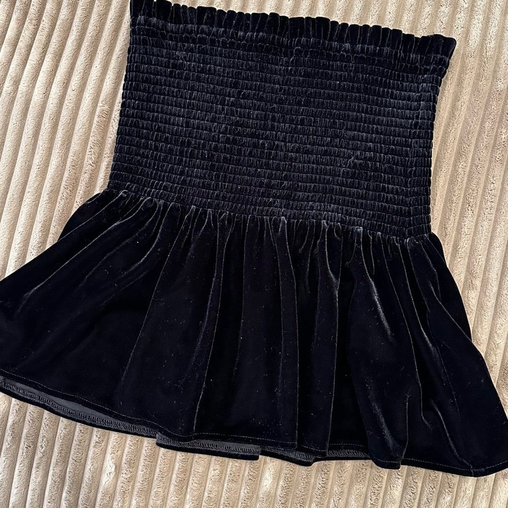 Elegant Black Velvet Skirt